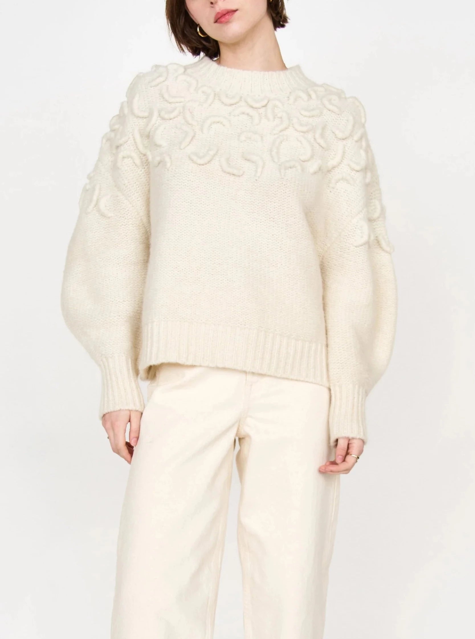 Women's Pullovers Sweater for Fashionable Comfort-Mirth Cusco Pullover Ivory