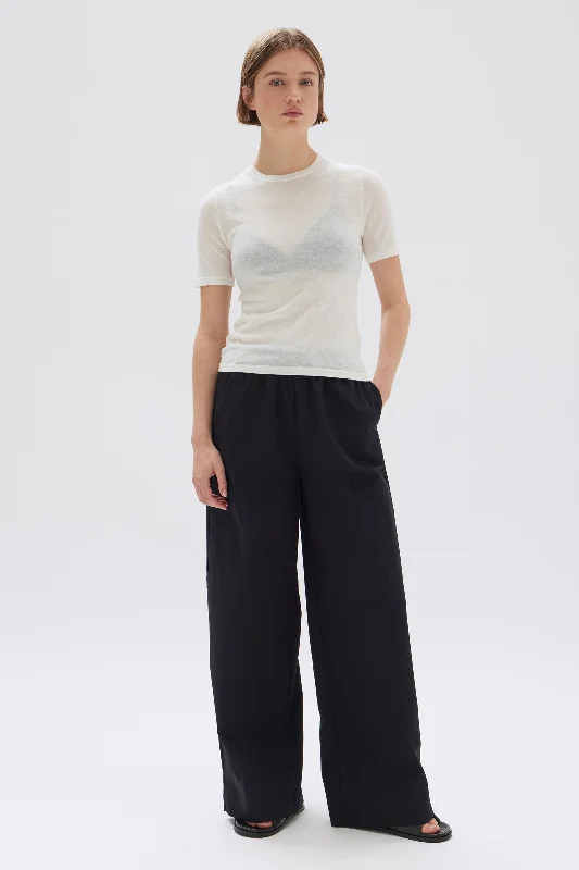 Women's Simple Graphic Short Sleeve T-shirt -Moreva Knit Tee