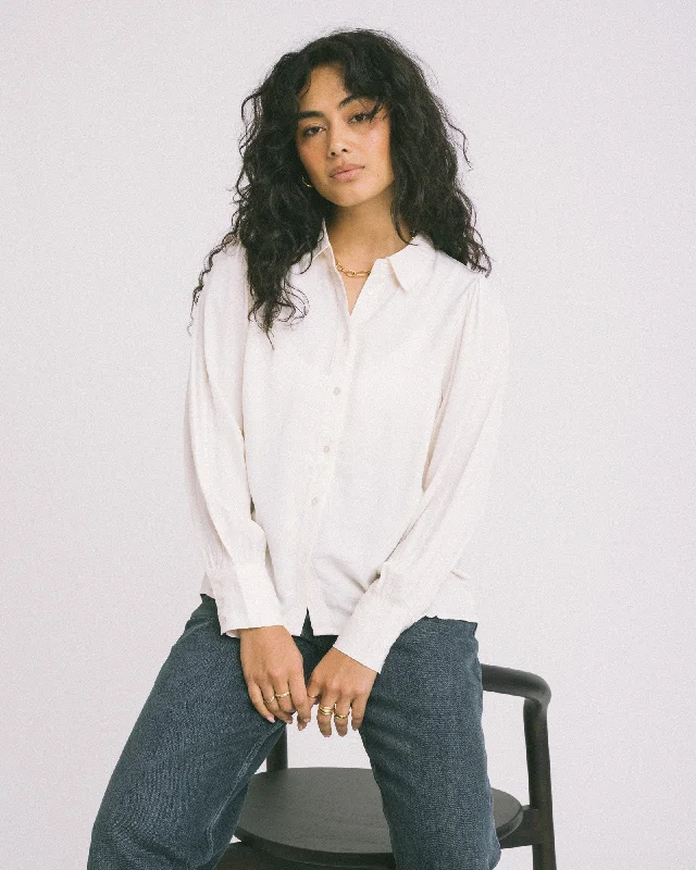 Women's Printed Tops -Viloah Maluca Blouse Egret