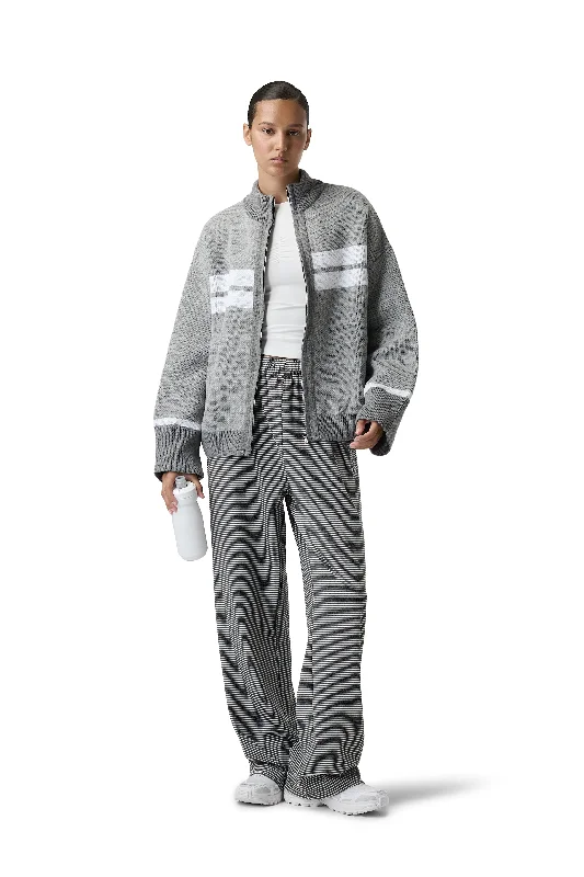 Women's Sweatshirts for Traveling in Style -Muffle Knit Zip Up Cardigan