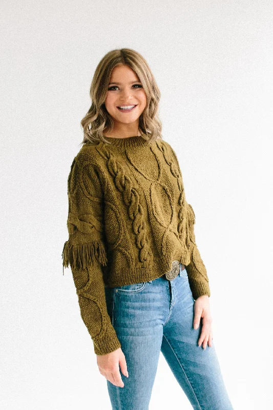 Women's Soft and Cozy Knit Pullovers Sweater-Mutuyi Fringe Pullover, Organic Merino