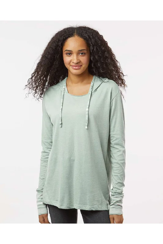 Women's Sweatshirts with Fresh Color Combinations -MV Sport Womens Heathered Jersey Hooded T-Shirt Hoodie - Greenstone - NEW Women's Sweatshirts with Fresh Color Combinations -MV Sport Womens Heathered Jersey Hooded T-Shirt Hoodie - Greenstone - NEW