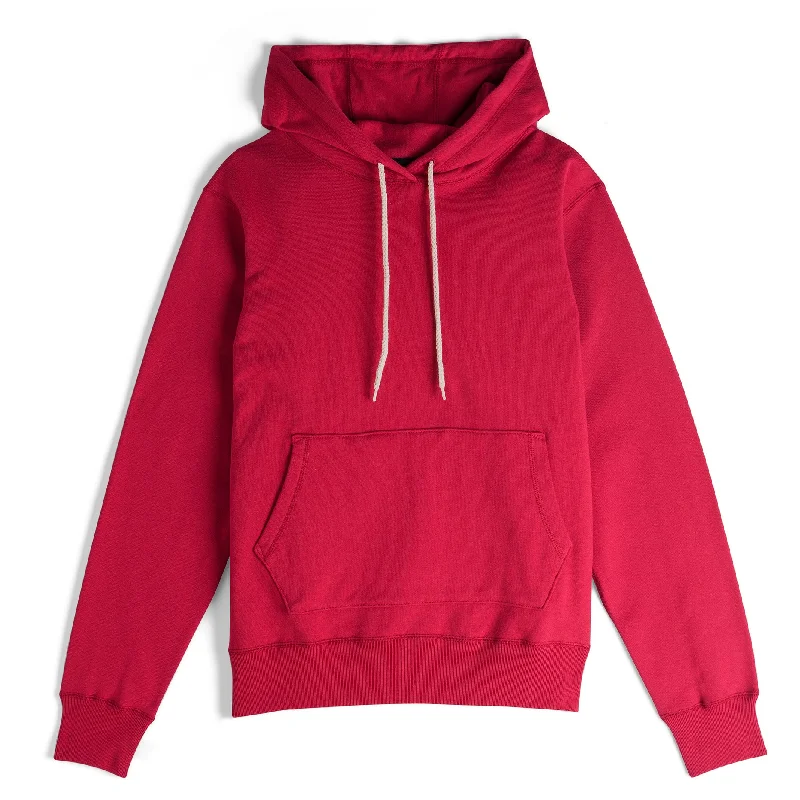 Women's Sweatshirts with Warm Thicker Fabric -Pullover Hoodie - Heavyweight Terry - Red