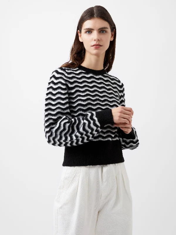 Knitted Pullover Sweater for Women -Natasha Recycled Scallop Jumper