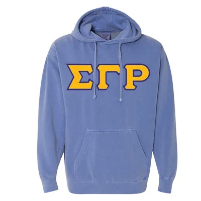 Women's Sweatshirts for All-Weather Comfort -Sorority Garment-Dyed Hooded Sweatshirt - 1567 - TWILL