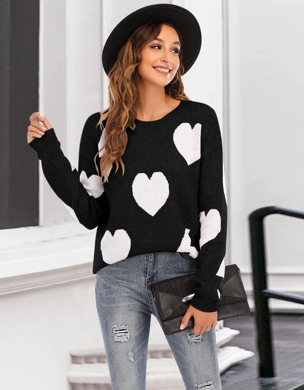 Women's Loose Fit Knit Pullover Sweater-New Valentine's Day Sweater Women's Loose Pullover Long Sleeve Love + Lightning Round Neck Women's Loose Fit Knit Pullover Sweater-New Valentine's Day Sweater Women's Loose Pullover Long Sleeve Love + Lightning Round Neck
