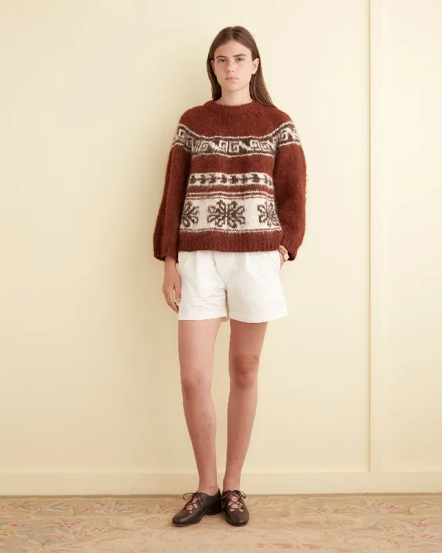 Knit Tops with Embroidery-Nobska Sweater