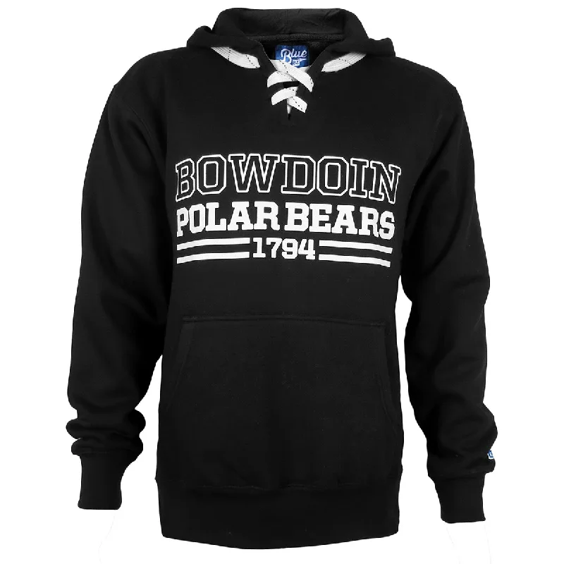 Women's Sweatshirts with Sleek and Streamlined Design -Nokomis Hood with Bowdoin Polar Bears from Blue 84