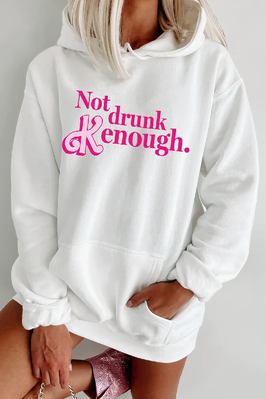 Women's Sweatshirts for Cozy Evenings -"Not Drunk Kenough" Graphic - Multiple Shirt Options (White) - Print On Demand