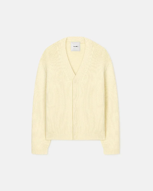 Knit Tops with Sleeve Details-Braye - Cashmere-Blend Cardigan - Moon