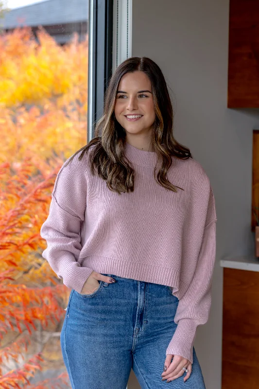 Women's Fall Style Knit Pullovers Sweater-Easy Street Crop Pullover | Lost Petal