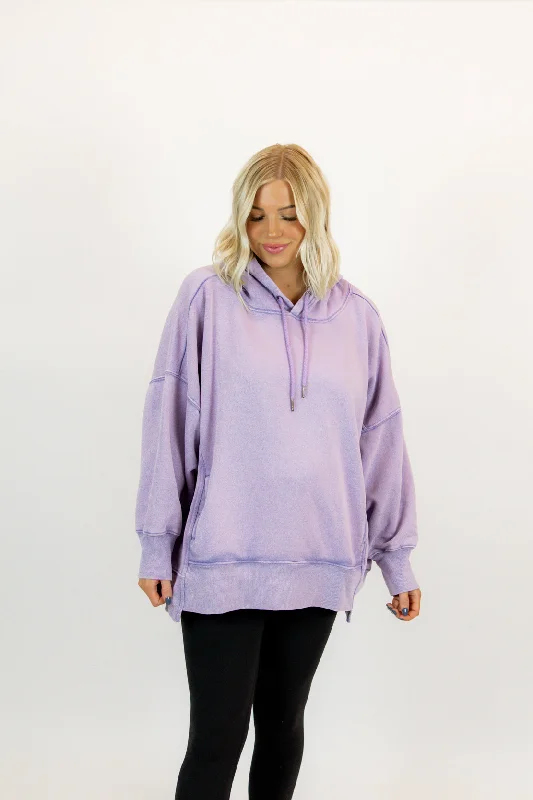 Women's Sweatshirts for Weekend Relaxation -Sprint To The Finish Hoodie | Vivd Lilac Women's Sweatshirts for Weekend Relaxation -Sprint To The Finish Hoodie | Vivd Lilac