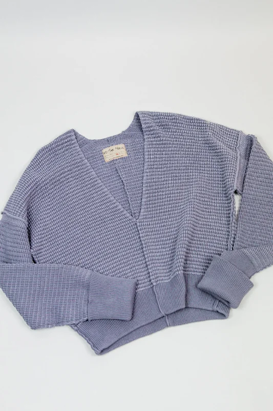 Women's Soft Cashmere Knit Pullovers Sweater-WTF Into You Pullover | Blue Granite