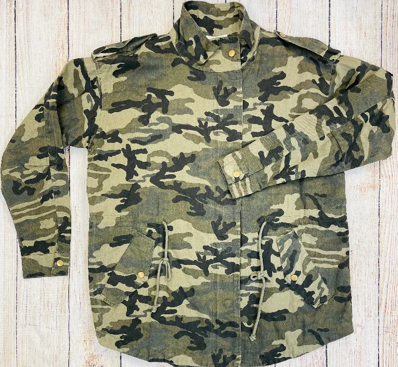 Women's Sweatshirts with Soft Wool Fabric -Oddi Drawstring Print Jacket