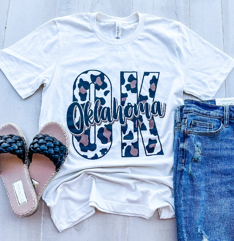 Women's Sweatshirts for Indoor Relaxing -OK Leopard Tee