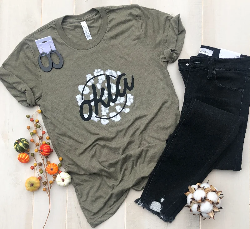 Women's Sweatshirts with Modern Prints -OLIVE LEOPARD OKLA