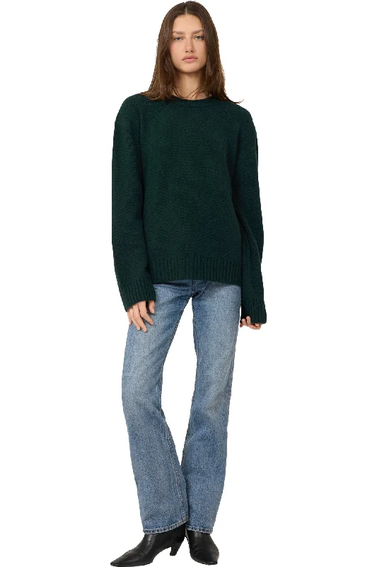 Women's Pullovers Sweater with Dropped Shoulders-One Grey Day Aster Cashmere Pullover