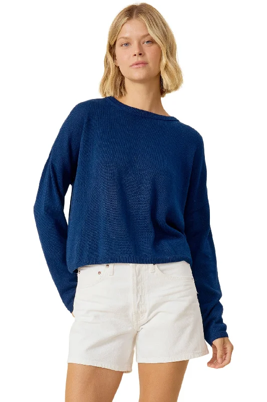 Women's Casual Pullovers Sweater with Turtle Neck-One Grey Day Polina Pullover in Navy Women's Casual Pullovers Sweater with Turtle Neck-One Grey Day Polina Pullover in Navy