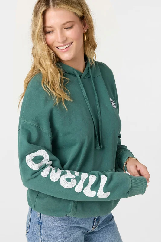 Women's Sweatshirts with Contrasting Design -O'Neill Drift Hooded Sweatshirt-Silver Pine