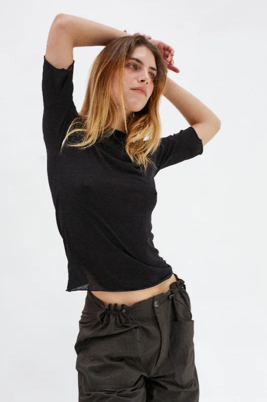 Women's Casual T-shirt with Fun Design -Onure Silk Tee