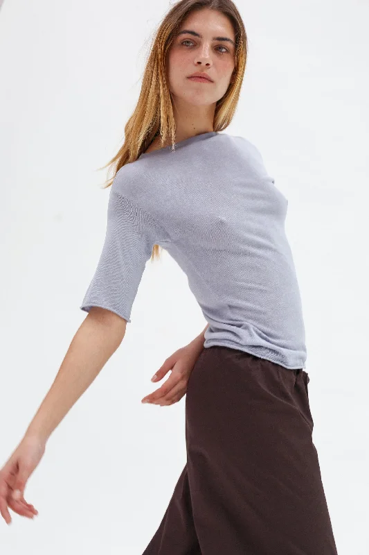 Women's Loose Fit Cotton Short Sleeve T-shirt -Onure Silk Tee