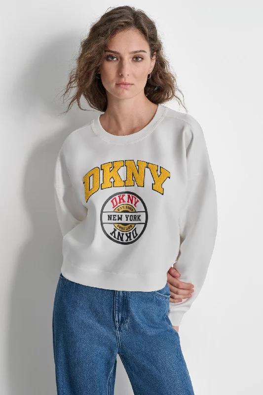 Women's Pullover Sweater for Cooler Days-VARSITY LOGO PULLOVER