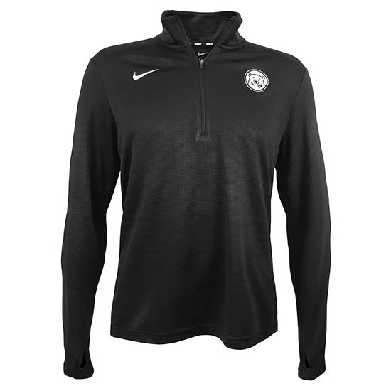 Women's Sweatshirts with Ribbed Cuffs -Pacer ¼-Zip with Mascot Medallion from Nike