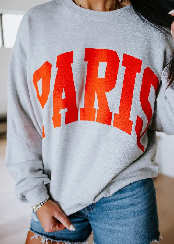 Women's Sweatshirts for Active Women -Paris Oversized Graphic Sweatshirt