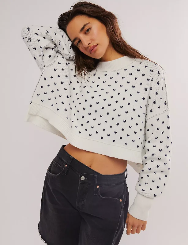 Women's Lightweight Wool Pullovers Sweater for Fall-Pattern Easy Street Cropped Pullover, White/Navy Combo Women's Lightweight Wool Pullovers Sweater for Fall-Pattern Easy Street Cropped Pullover, White/Navy Combo