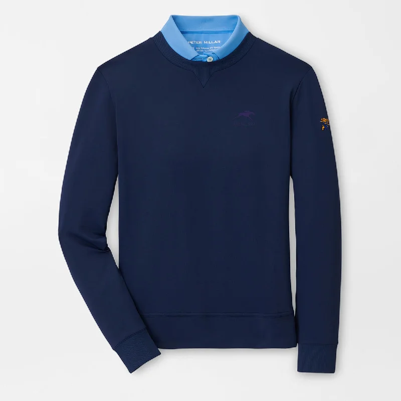 Women's Wool Pullover Sweater with Ribbed Detail-Peter Millar Keeneland UK Women's Birdie Sweatshirt