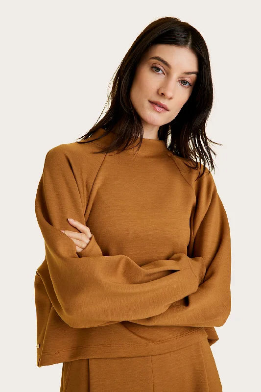 Women's Sweatshirts for Workouts and Fitness -Phoebe Mock Knit