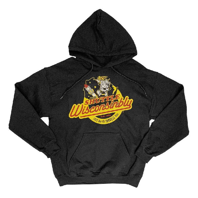 Women's Sweatshirts for Yoga and Pilates -Pizza Shuttle Wisconsinbly Hoodie