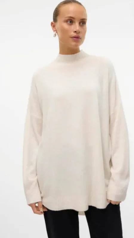 Women's Cozy Pullovers Sweater for Cold Days-Plaza Long Knit