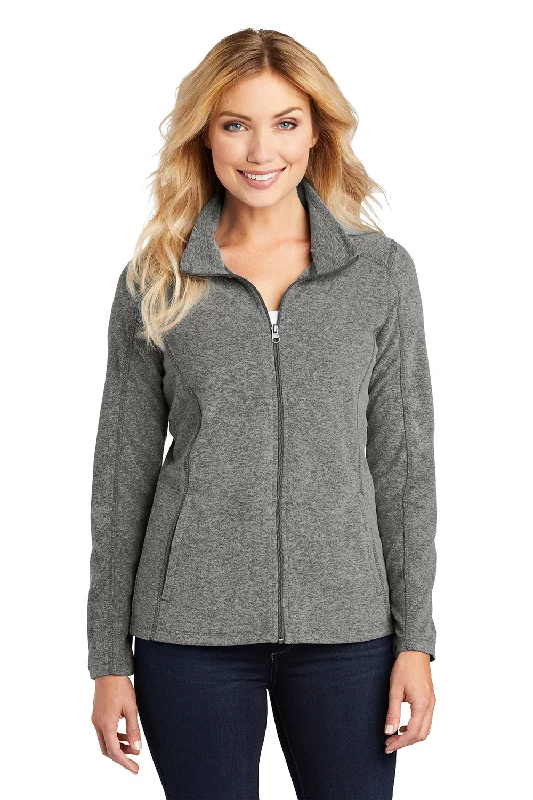 Women's Sweatshirts with Graphic Prints -Port Authority Womens Pill Resistant Heather Microfleece Full Zip Sweatshirt - Heather Pearl Grey Women's Sweatshirts with Graphic Prints -Port Authority Womens Pill Resistant Heather Microfleece Full Zip Sweatshirt - Heather Pearl Grey