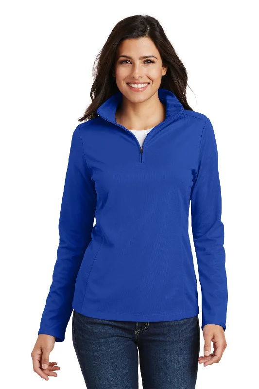 Women's Sweatshirts for Jogging -Port Authority Womens Moisture Wicking 1/4 Zip Sweatshirt - True Royal Blue - Closeout Women's Sweatshirts for Jogging -Port Authority Womens Moisture Wicking 1/4 Zip Sweatshirt - True Royal Blue - Closeout