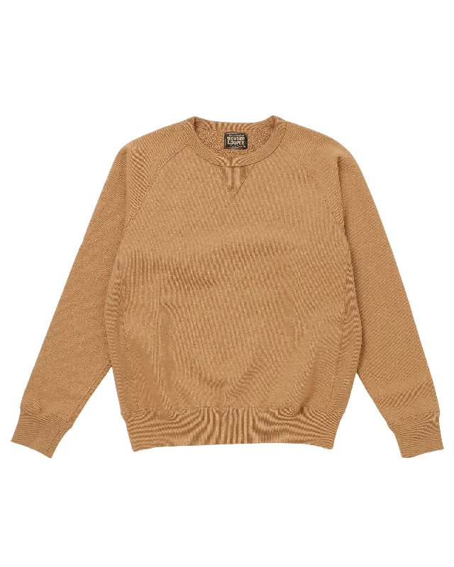 Women's Sweatshirts for Trendy Looks -Pullover Crewneck - 825gsm Double Heavyweight French Terry FoxFibre® - Coyote 80