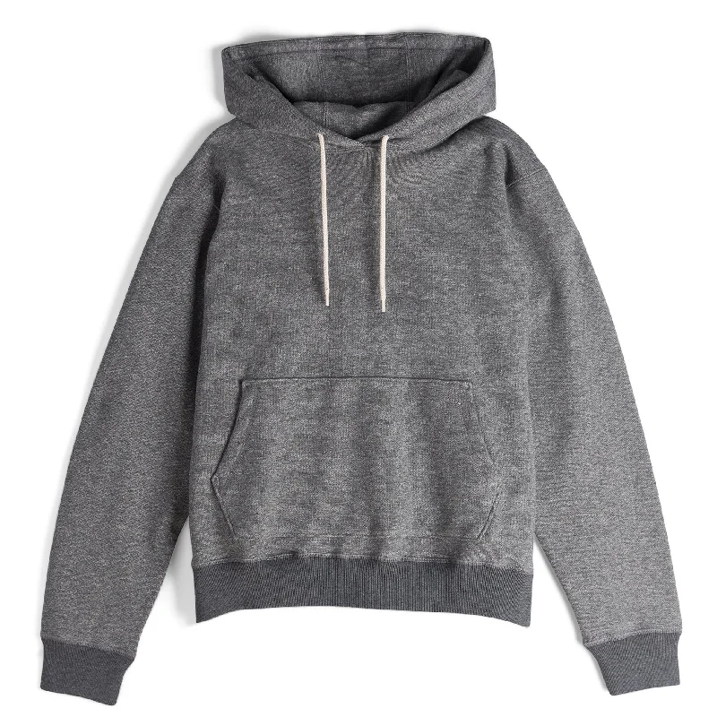Women's Sweatshirts with Fitted Waist -Pullover Hoodie - Heavyweight Terry - Charcoal