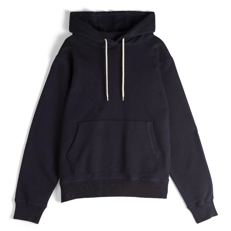Women's Sweatshirts with Bold Back Designs -Pullover Hoodie - Heavyweight Terry - Navy
