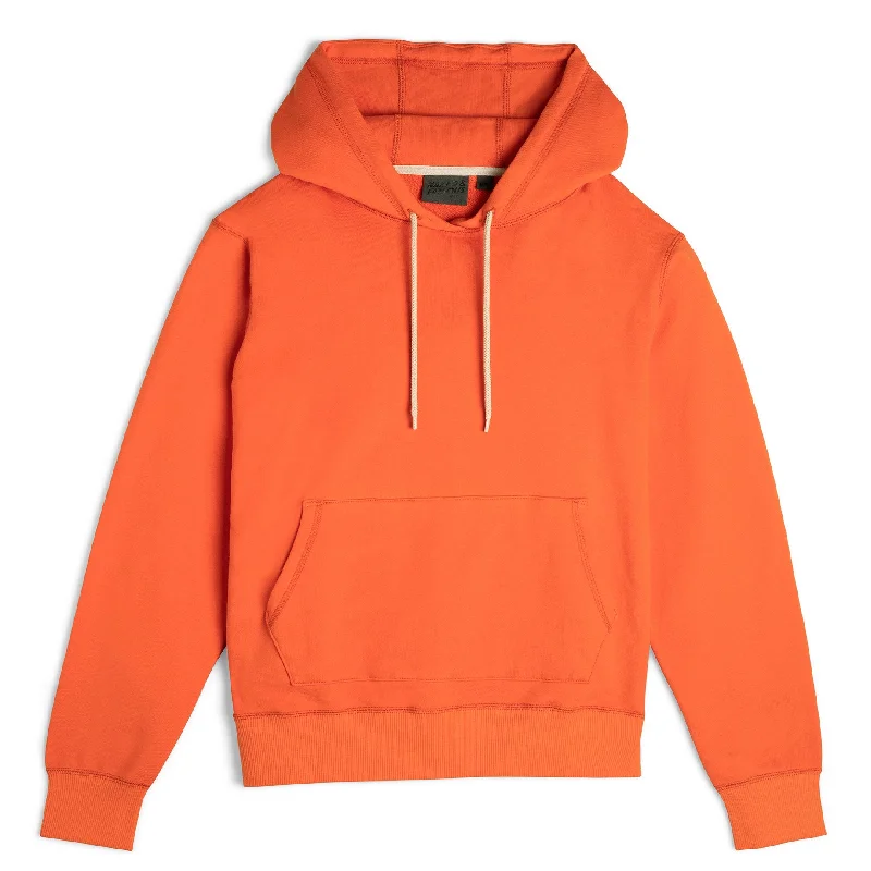Women's Sweatshirts for Breezy Days -Pullover Hoodie - Orange Terry