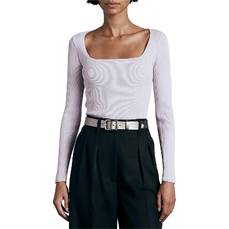 Women's Pullovers Sweater with Soft Feel-Rag & Bone Womens Asher Fitted Square Neck Pullover Sweater Women's Pullovers Sweater with Soft Feel-Rag & Bone Womens Asher Fitted Square Neck Pullover Sweater