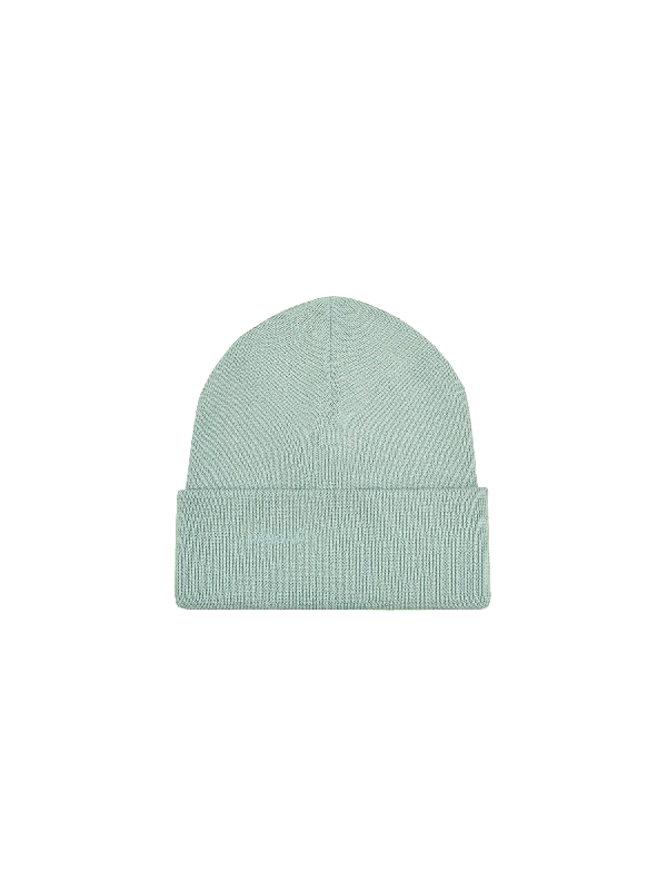 Fashion Knit Sweaters for Women -Regenerative Merino Wool Beanie—eucalyptus blue