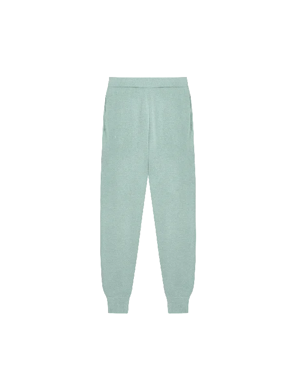 Women's Knit Sweater for Layering Over Dresses -Womens Regenerative Merino Wool Track Pants—eucalyptus blue Women's Knit Sweater for Layering Over Dresses -Womens Regenerative Merino Wool Track Pants—eucalyptus blue