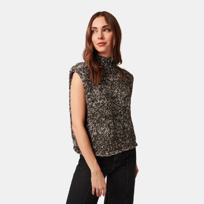 Knit Tops for Day-to-Night Wear-Reign Sleeveless Sweater (Evening Sky)