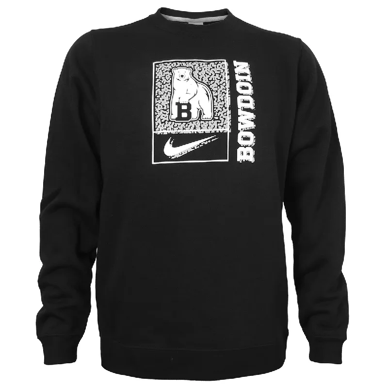 Women's Sweatshirts with Trendy Sleeves -Retro Print Club Crew with Bear from Nike