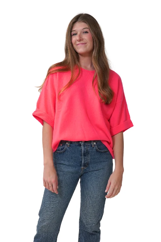 Women's Printed Short Sleeve T-shirt -Rico Chill Tee in Grapefruit