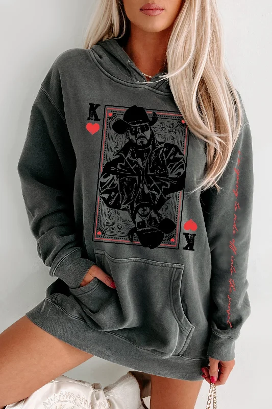 Women's Sweatshirts for Fall and Winter Layers -"Ride Off Into The Sunset" Double-Sided Vintage Wash Graphic Hoodie (Black) - Print On Demand Women's Sweatshirts for Fall and Winter Layers -"Ride Off Into The Sunset" Double-Sided Vintage Wash Graphic Hoodie (Black) - Print On Demand