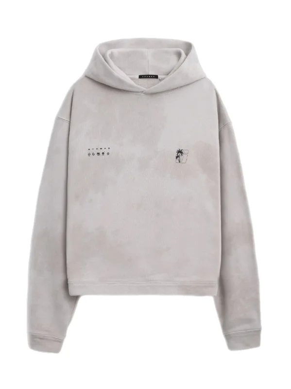 Women's Sweatshirts for Weekend Sports -STAMPD Transit Tie Dye Cropped Hooded Sweatshirt