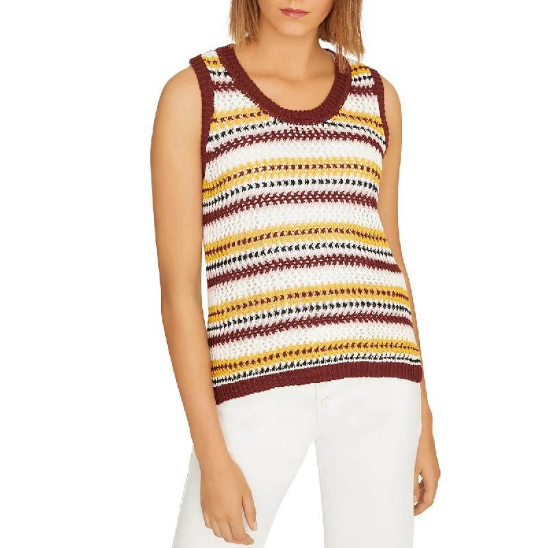 Women's Stretch Tank Tops for Layering -Sanctuary Womens Crochet Hi-Low Tank Top