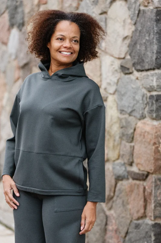 Women's Pullover Sweater with Ribbed Sleeve-Scottie Pullover