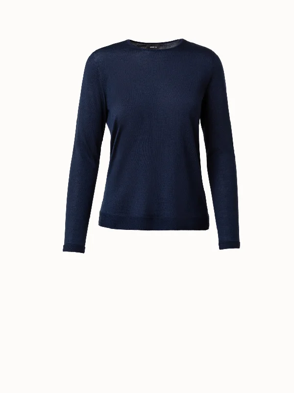 Women's Knit Sweater for Work Outfits -Seamless Pullover from Cashmere Silk